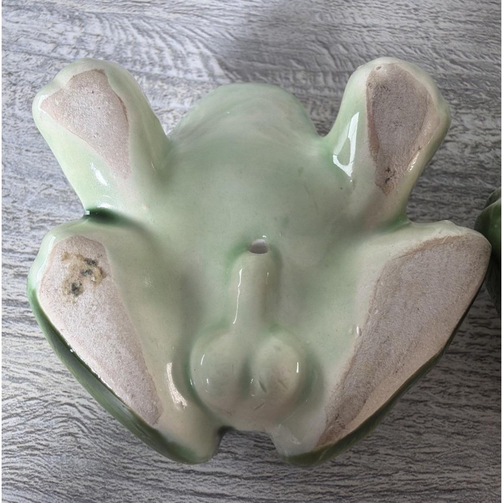 Vintage Glazed Anatomically Correct Ceramic Frogs Naughty Male And Female 2.5" - Picture 3 of 10
